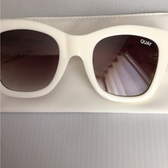 NEW! Rare Quay Australia After Hours  Bone Ivory Sunglasses - Picture 3 of 5